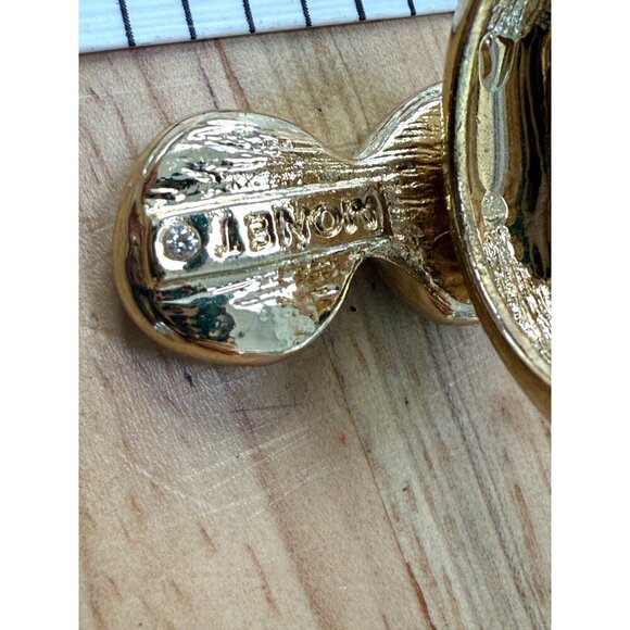 Monet Triple Black Stone Stretch Cocktail Ring W/ Gold Tone & Crystal Accents Si - Picture 8 of 9